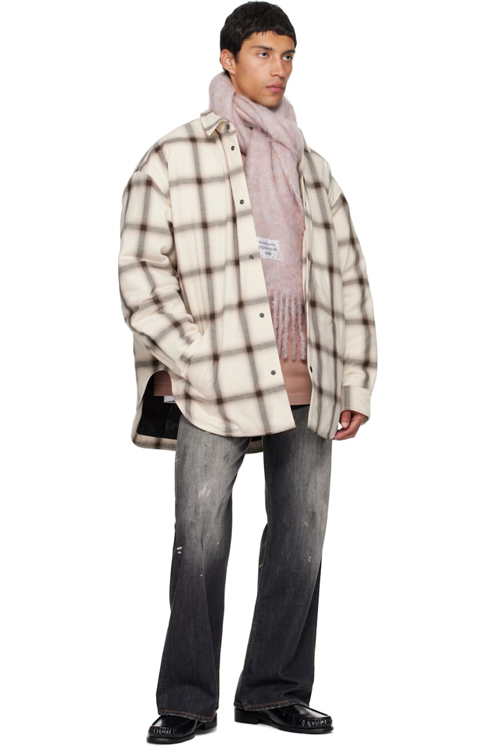 아크네스튜디오 모헤어 머플러/핑크 멀티 상품이미지4