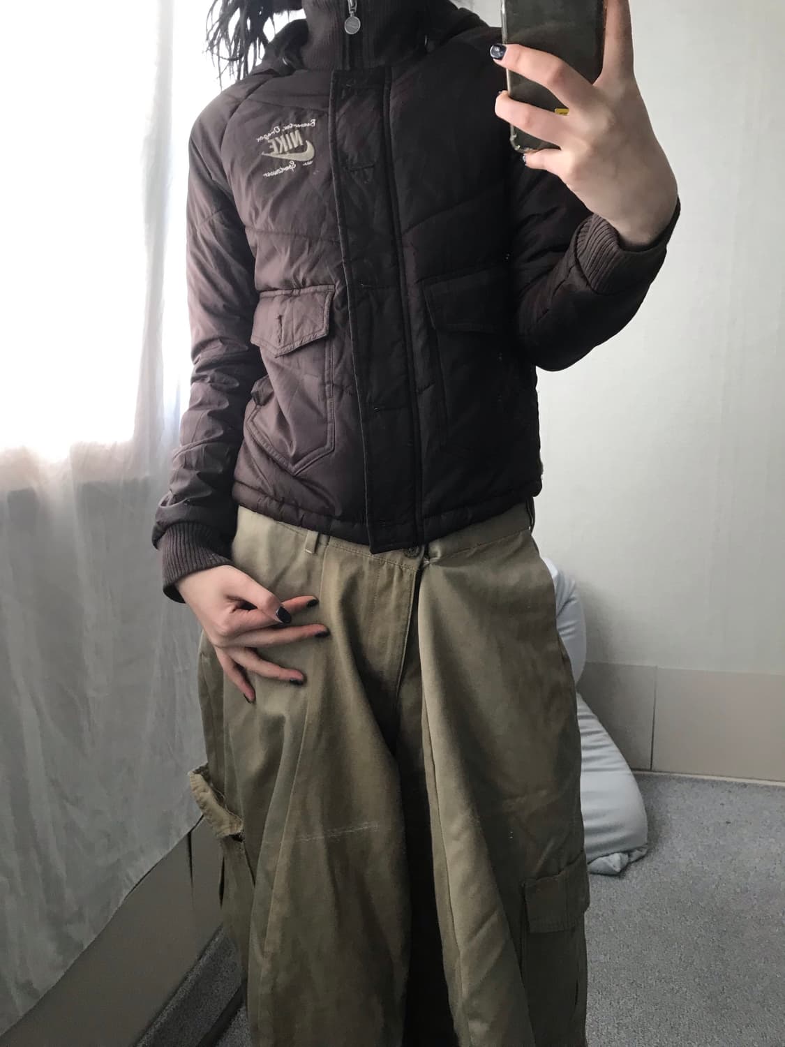 나이키 브라운 후드 패딩 상품이미지3