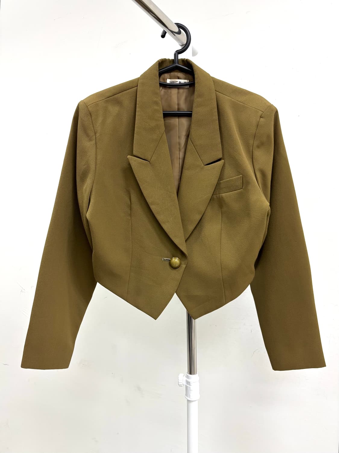 빈티지 올리브 크롭 블레이저 자켓 상품이미지4