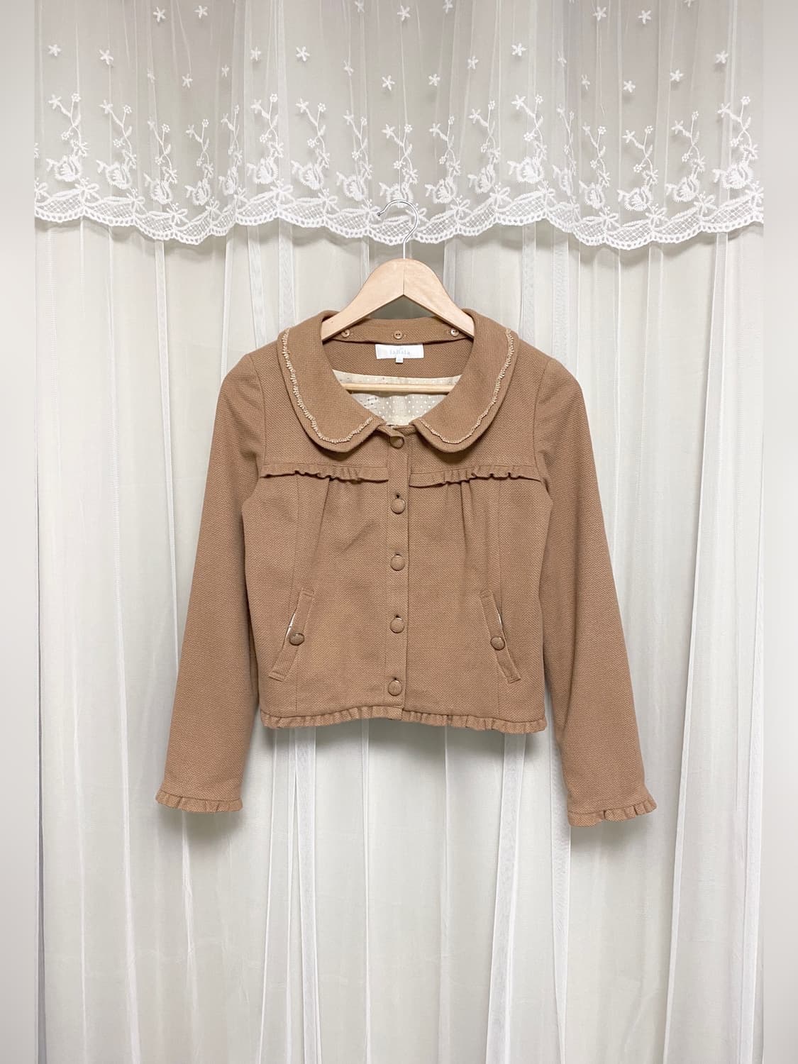 Frill Lace Beige Babydoll Jacket 상품이미지7