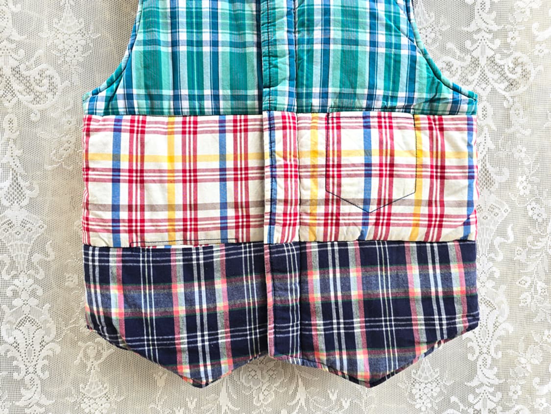 큐브 슈가 체크 패딩 상품이미지3