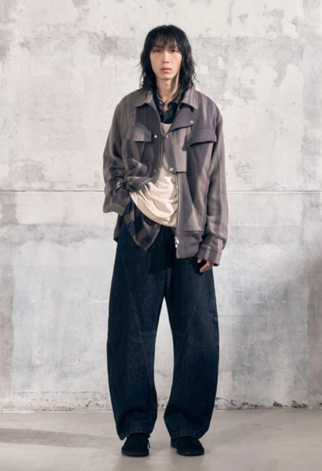 [S] 지용킴 커브드 데님 팬츠 상품이미지1