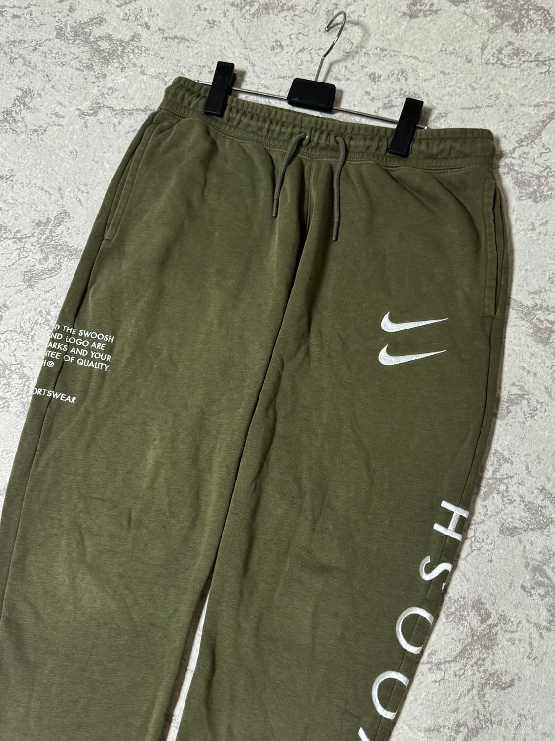 나이키 더블 스우시 카키 조거 면 바지 상품이미지3