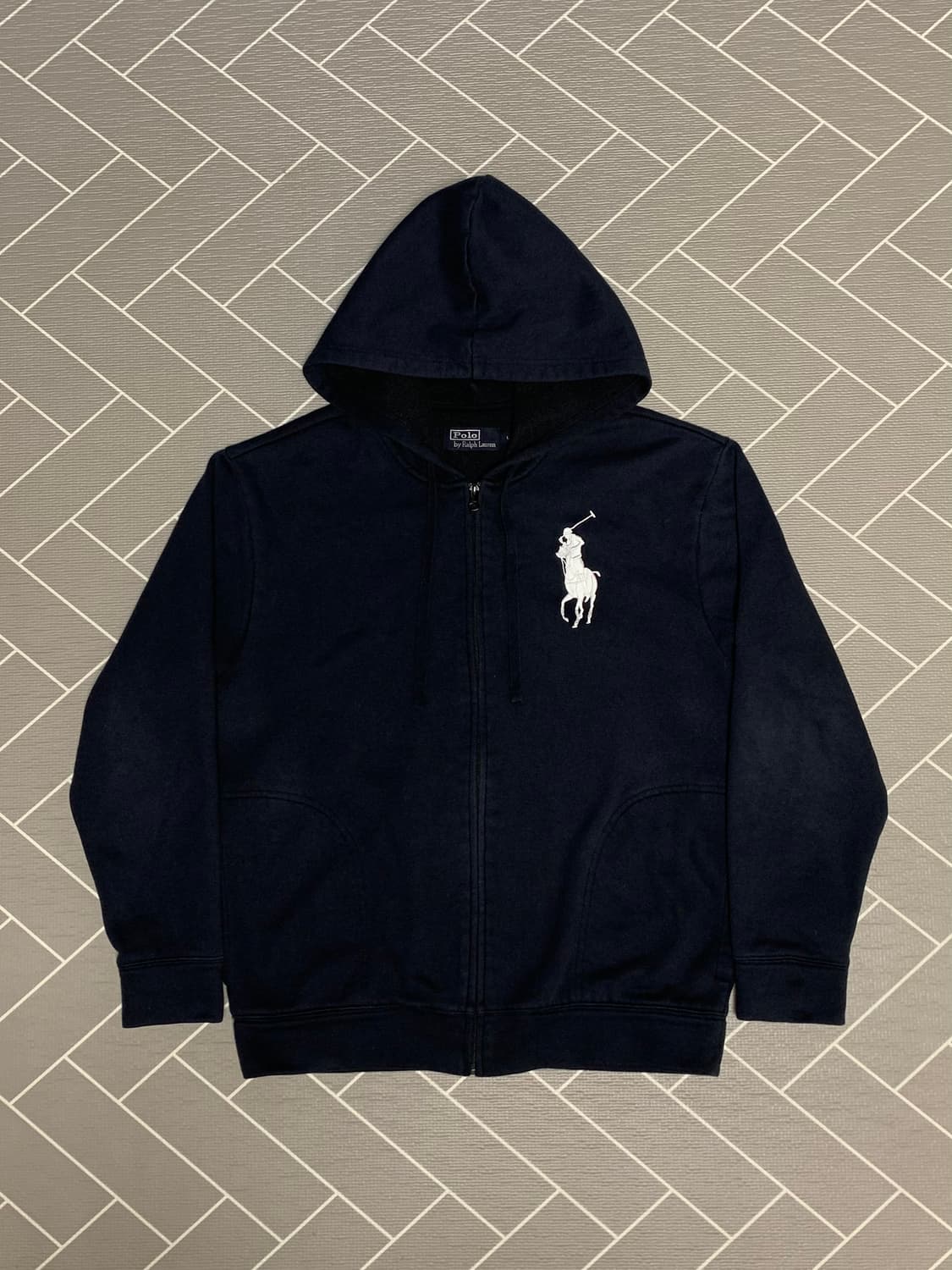 폴로 빅포니 후드집업 블랙 상품이미지1