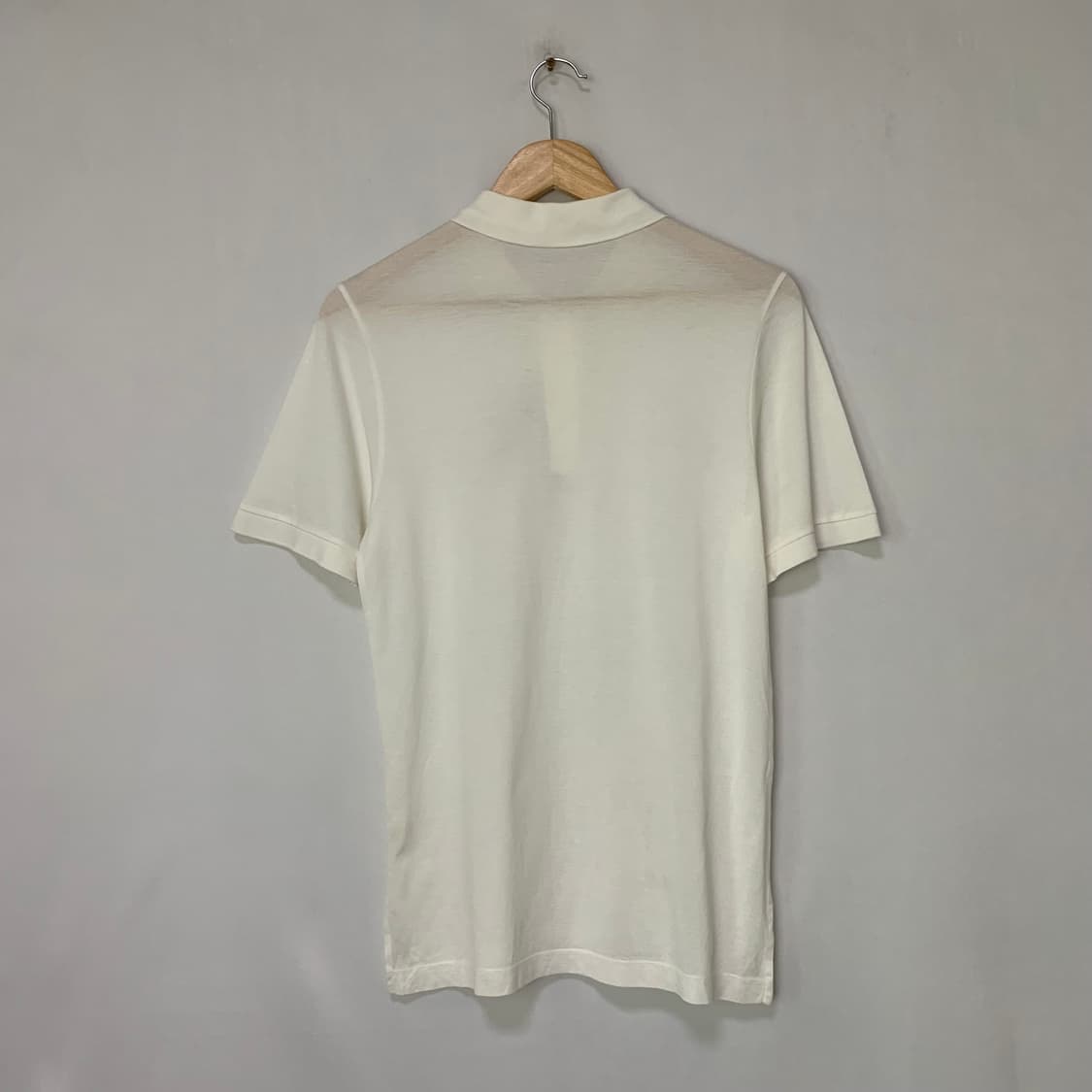 버버리 로고 기본 아이보리 폴로티 반팔 카라 티셔츠 M 상품이미지5