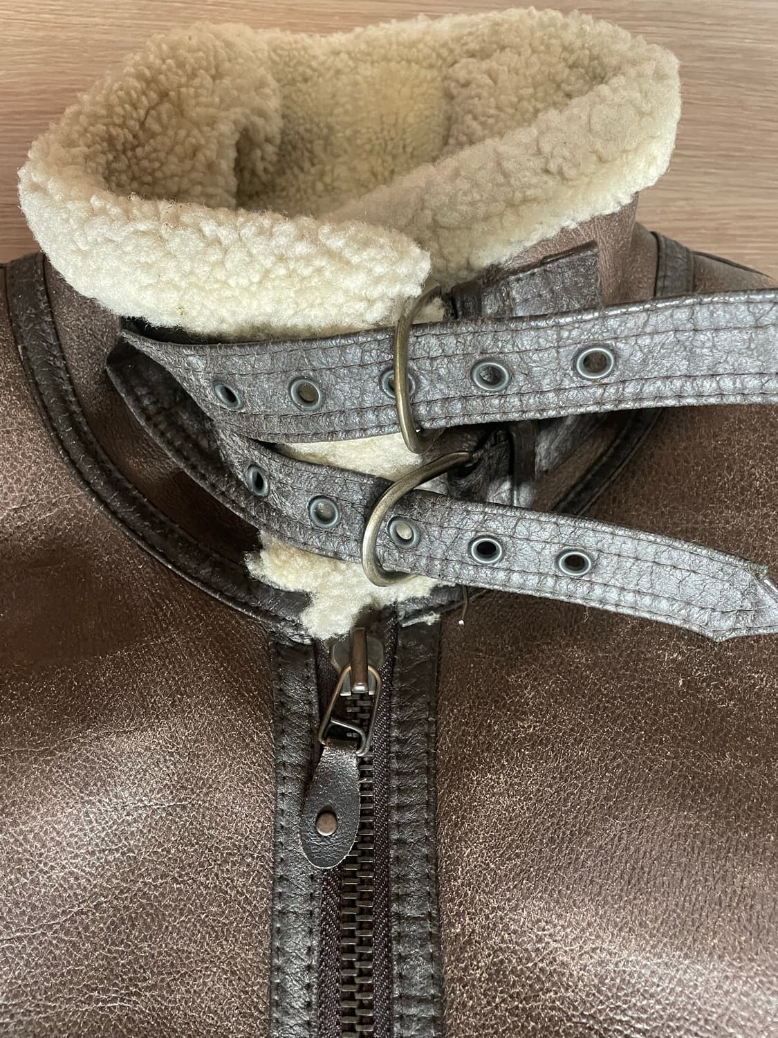 빈티지 브라운 무스탕 양가죽 상품이미지3