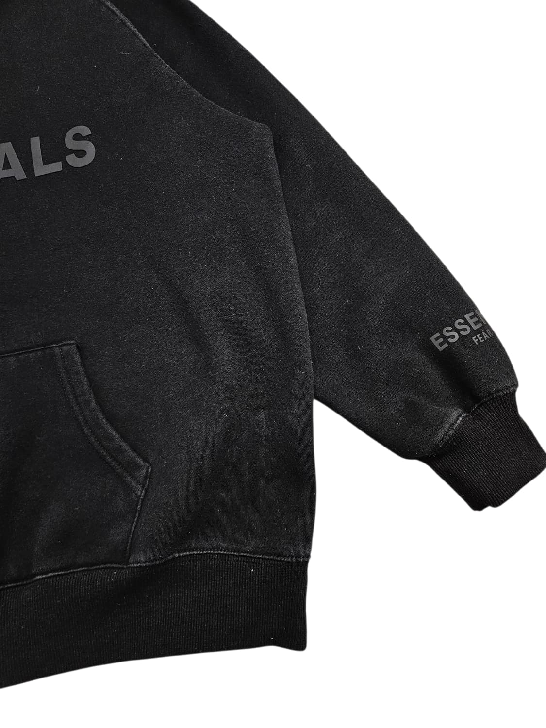 피오갓 에센션 자수 로고 후드티 블랙 상품이미지4