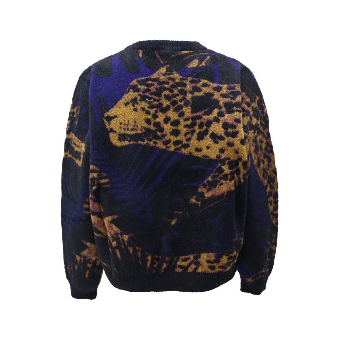 생로랑 646779 자카드 정글 레오파드 라메 니트 블랙 멀티컬러 상품이미지3