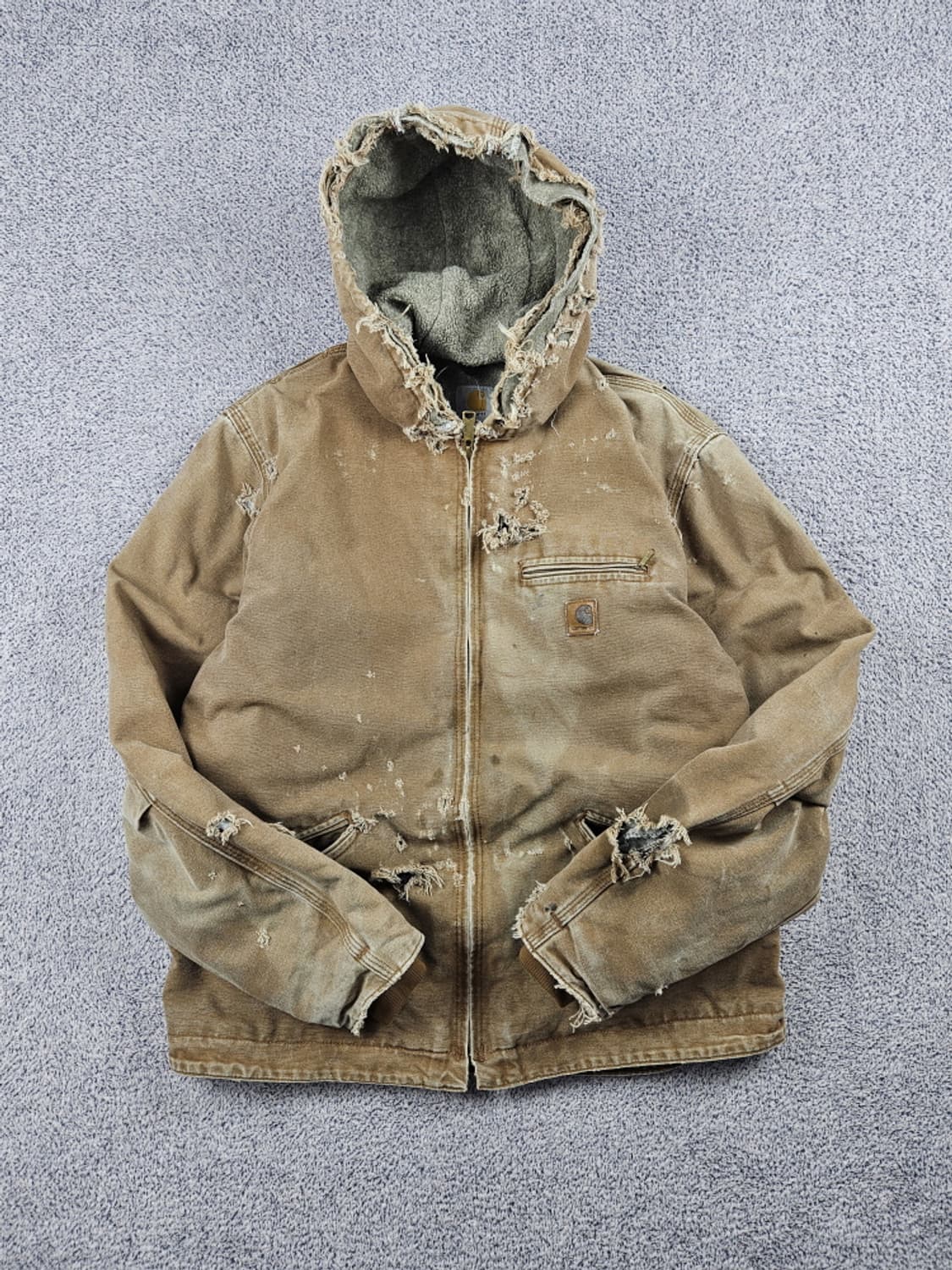 칼하트 J141 쉐르파 덕 캔버스 후드 워크 자켓 ( L )/ 10539 상품이미지2