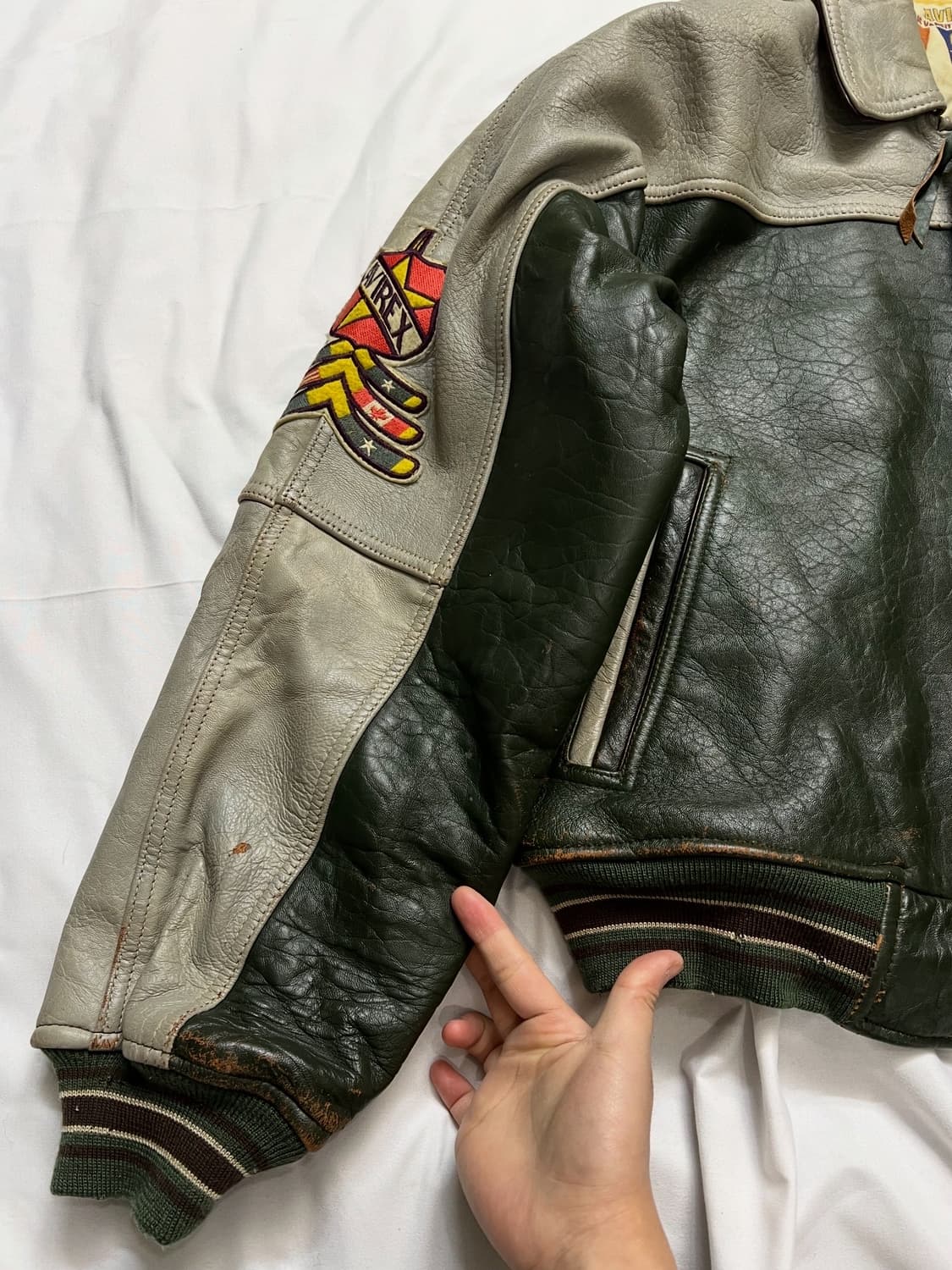 아비렉스 가죽자켓 바시티자켓 상품이미지7