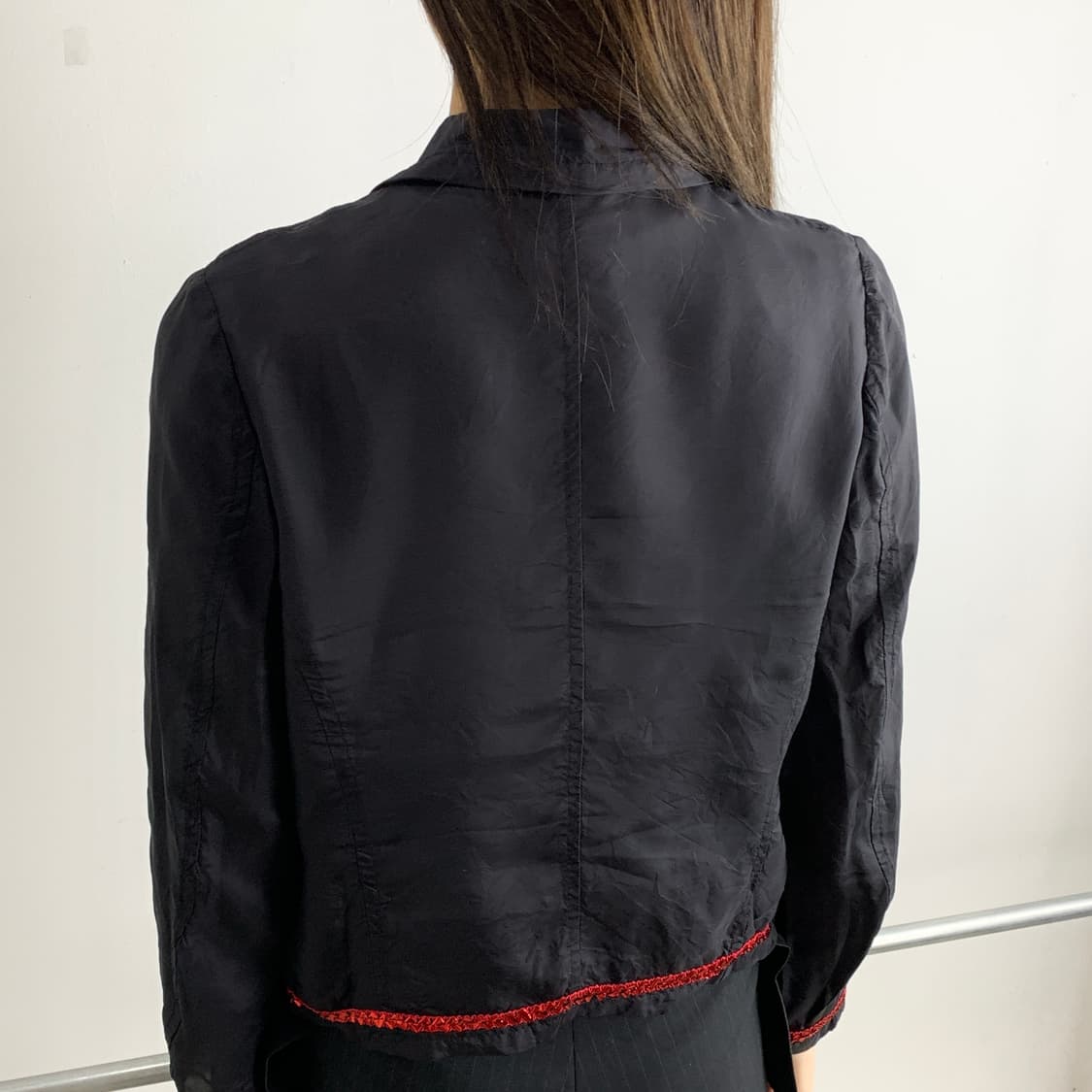 꼼데가르송 로브드샹브레 리본 콘페티 트리밍 자켓 상품이미지7