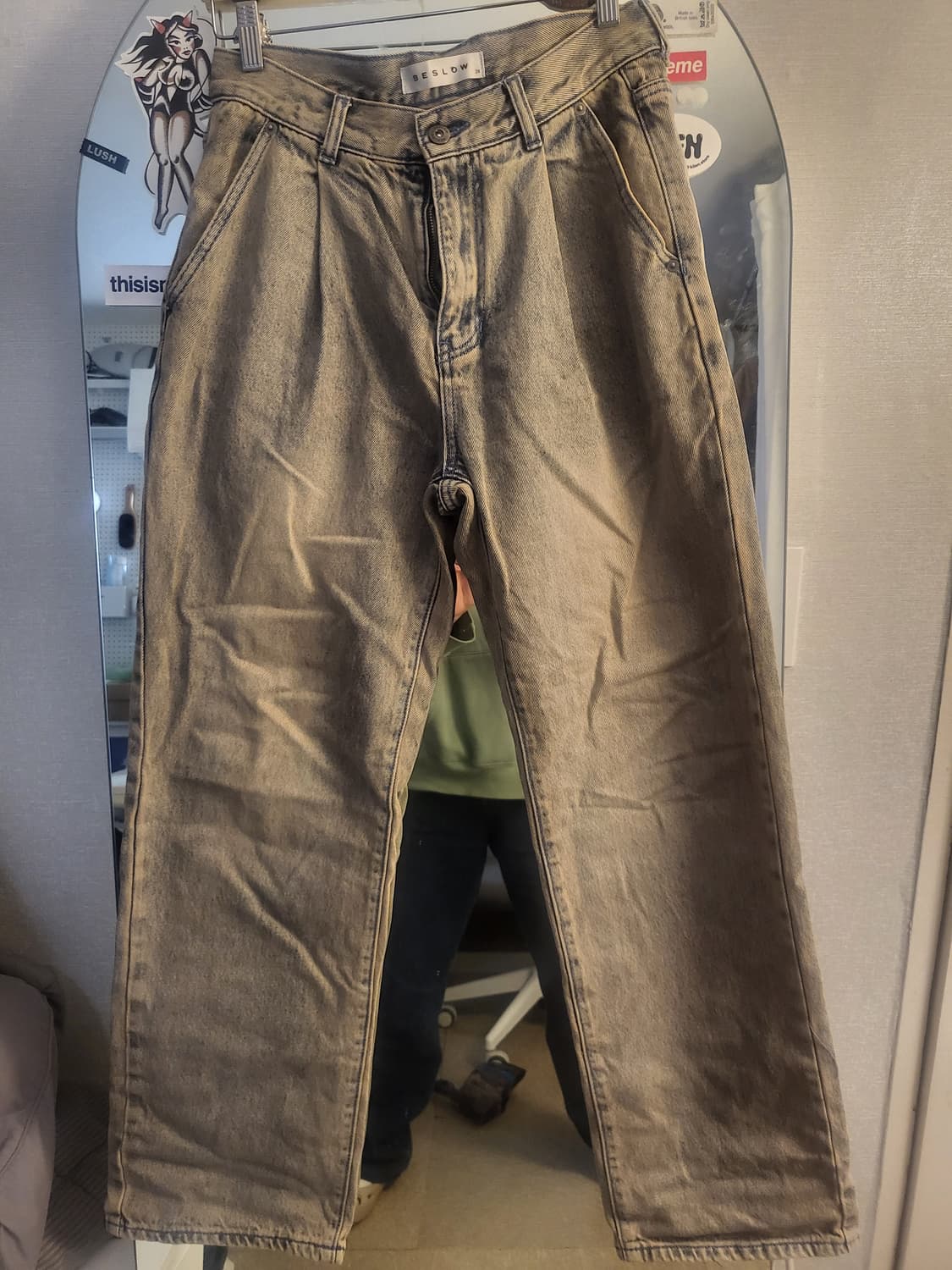 비슬로우 데님 샌드 베이지 28 상품이미지6