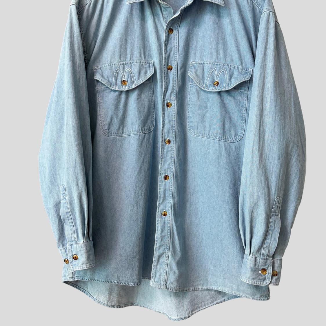 (L)빈티지 McDonald's 맥도날드 데님셔츠  상품이미지5