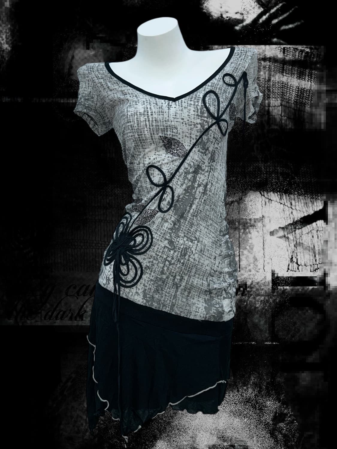 flower detail layered cutting one-piece 상품이미지3