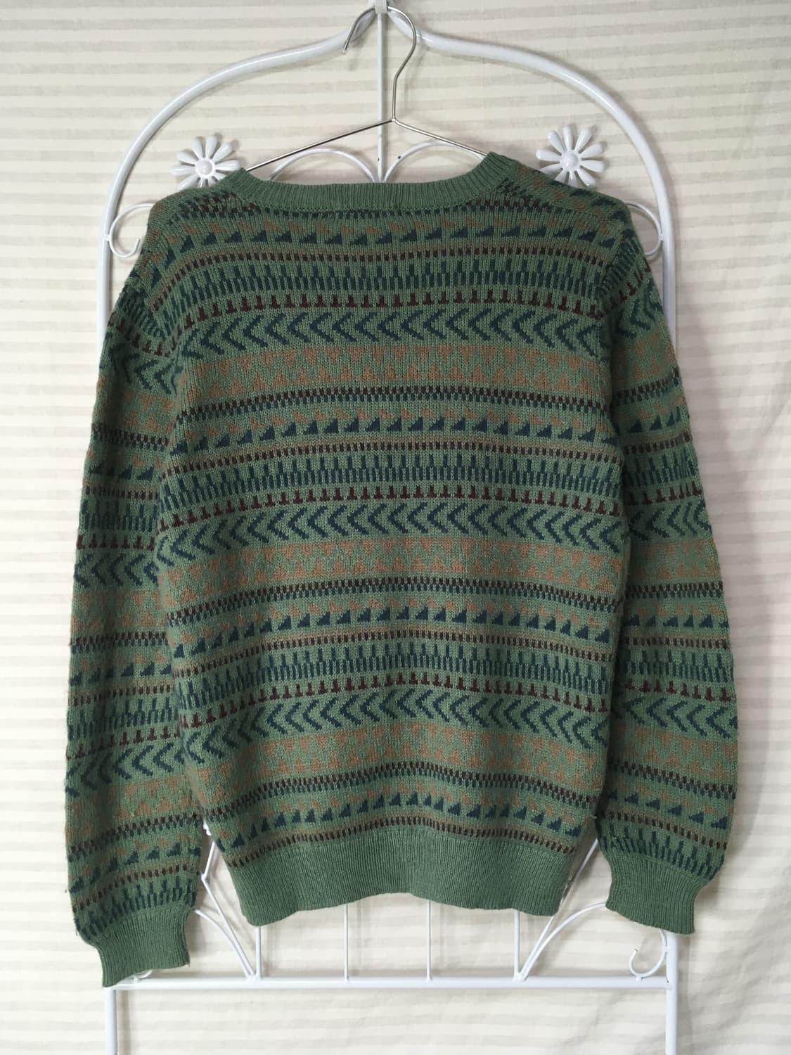 빈티지 민트 레디어 패턴 니트 y2k 스트릿 갸루 펑키 일본빈티지719  상품이미지2