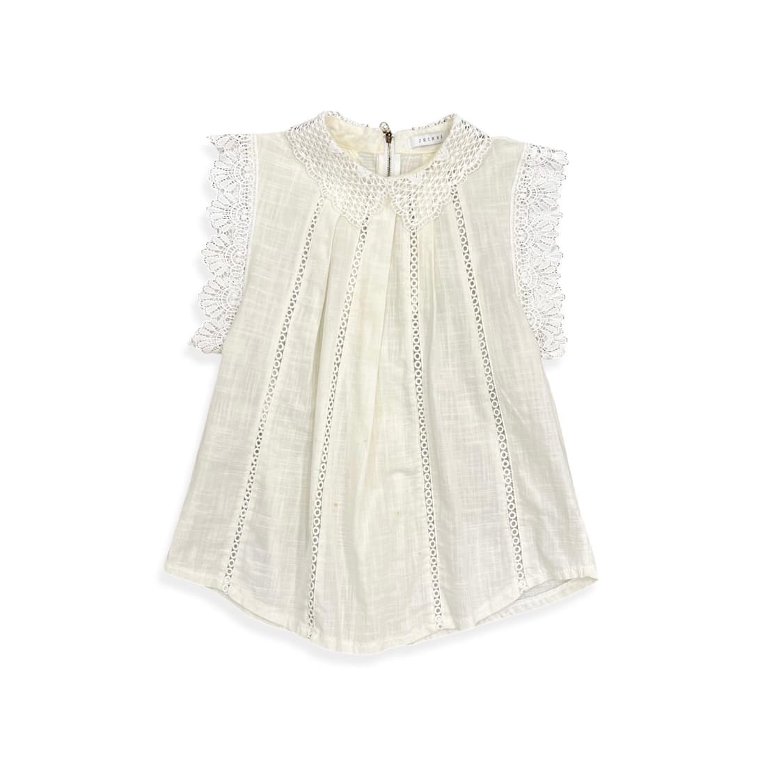 Lace Detail Cotton Sleeveless Top 상품이미지1