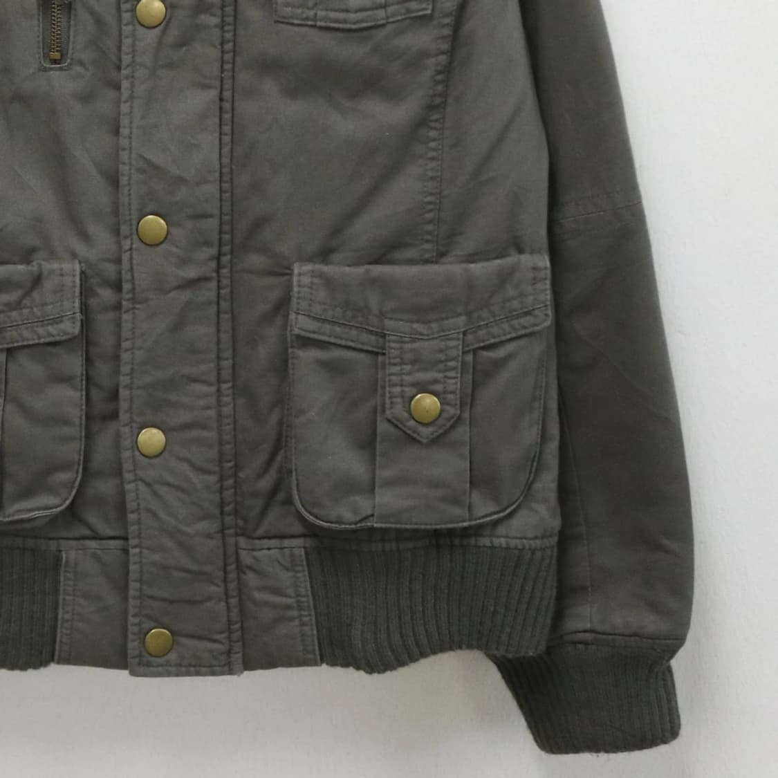 코르자  하이넥 카키 야상 자켓 61056 상품이미지4