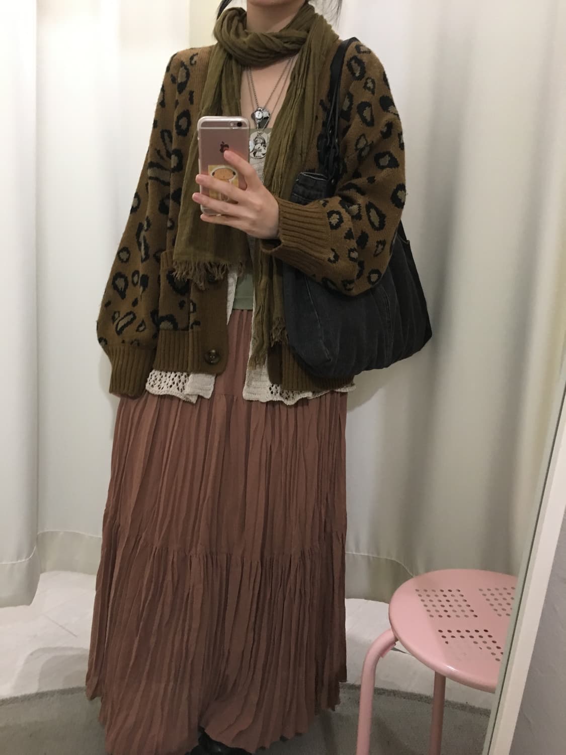 Cozy Leopard Pocket Cardigan 상품이미지1