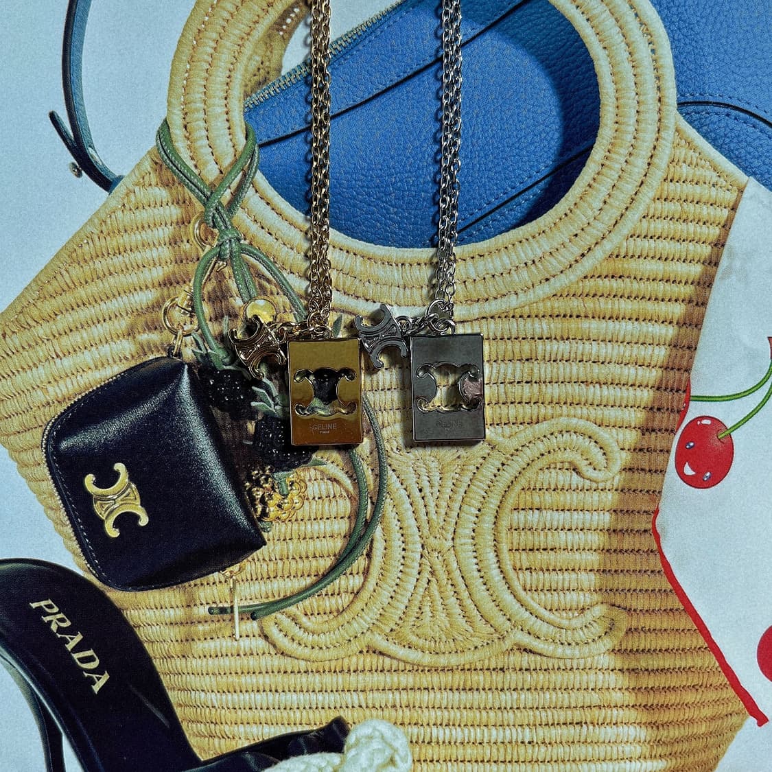 2Color 셀린느 메탈릭 트리옹프 목걸이 상품이미지4