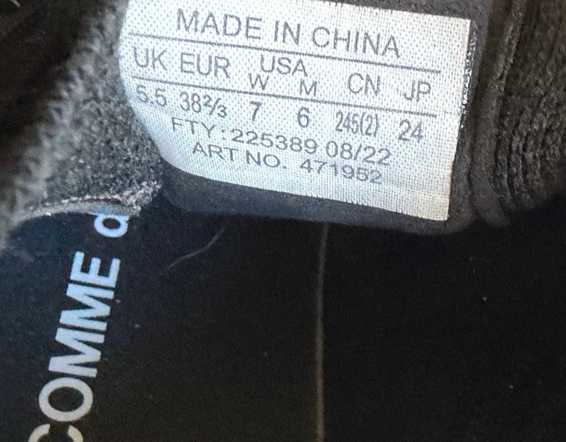 살로몬 x 꼼데가르송 옴므 펄사 플랫폼 블랙 240 상품이미지4