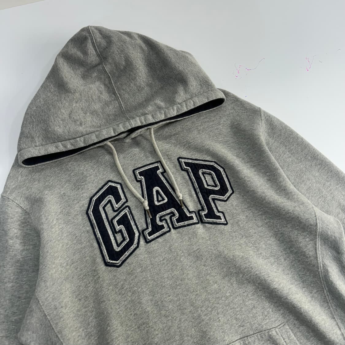 Gap 갭 네이비 로고 그레이 후드티 상품이미지4