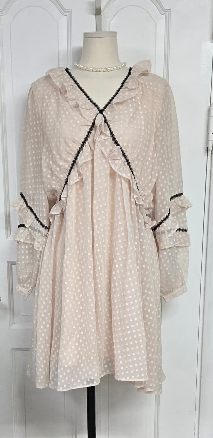 살롱드욘 쉬폰 프릴원피스 상품이미지2