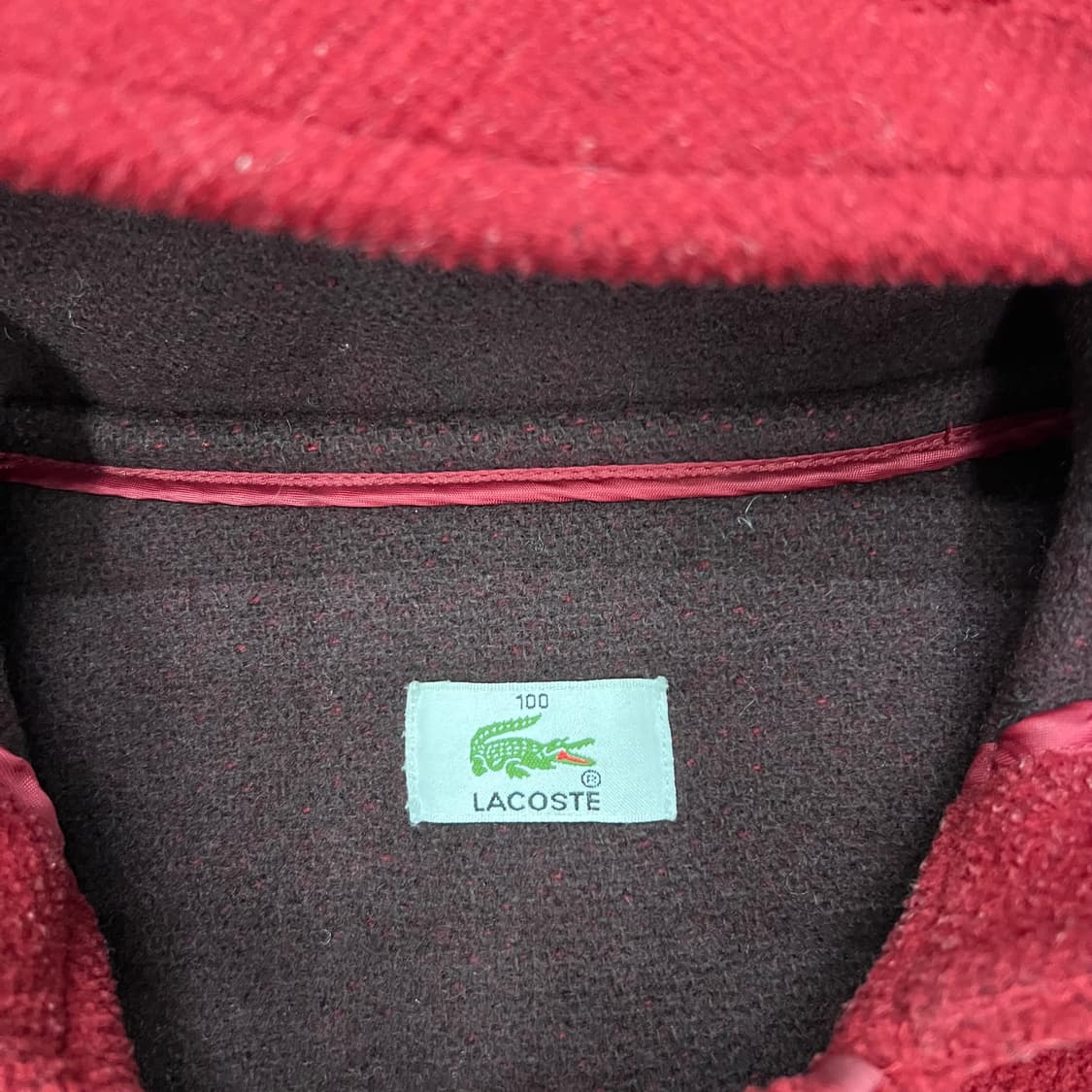 라코스테 버건디 모직 떡볶이 코트 100 상품이미지2
