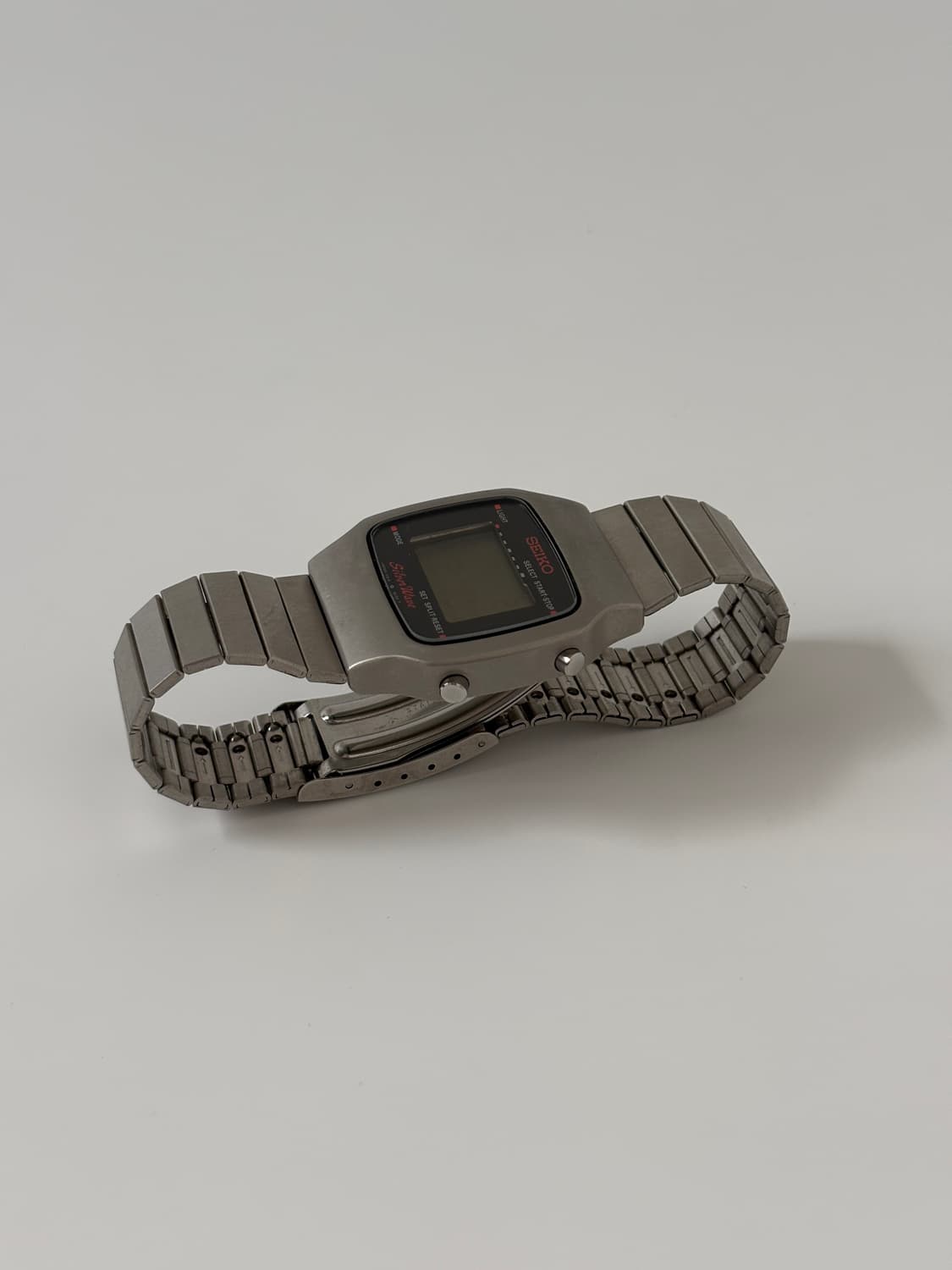 SEIKO 빈티지 시계 1980년대 실버웨이브 실버 스퀘어 디지털 쿼츠 상품이미지5