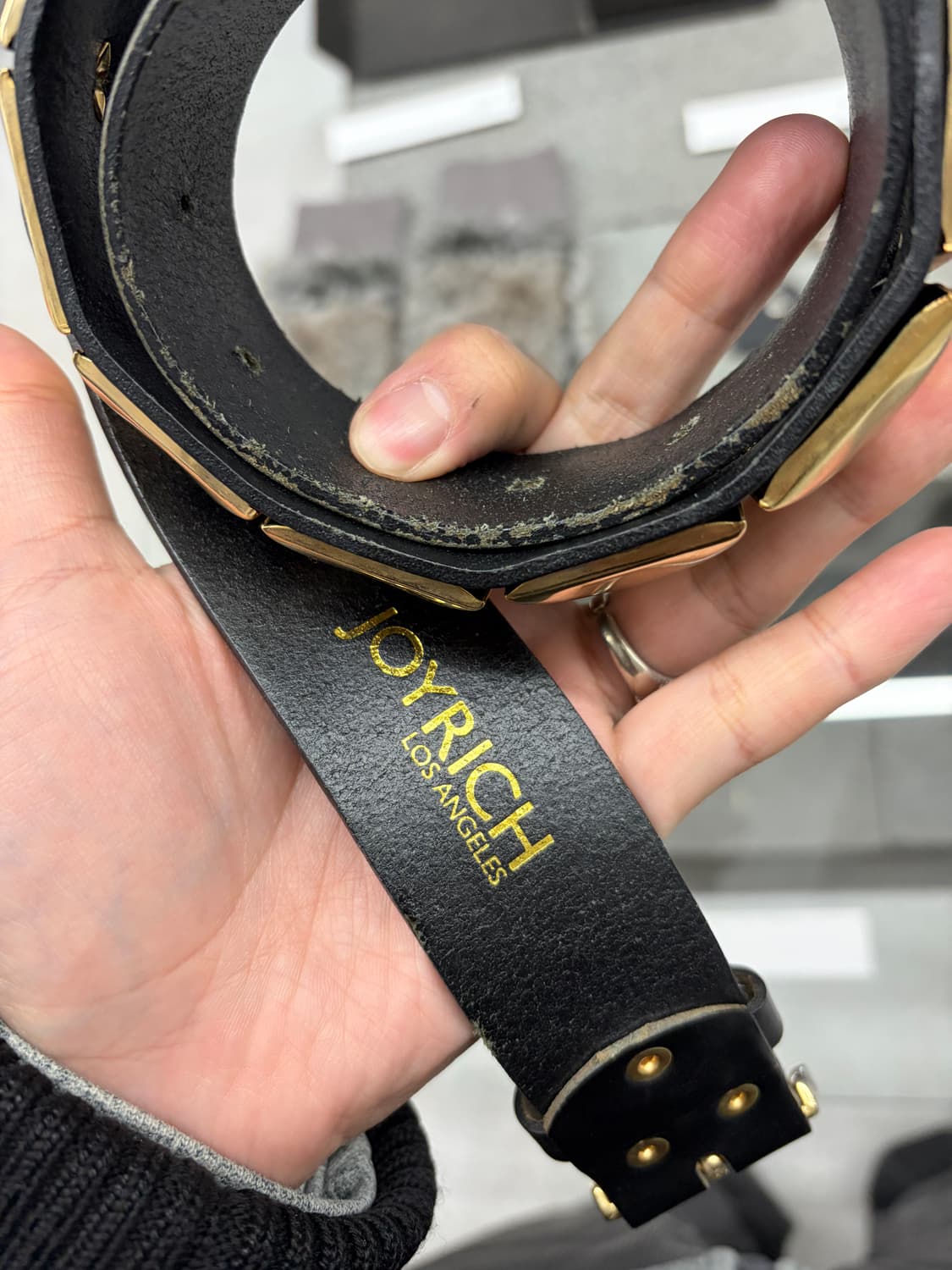 조이리치 피라미드 스터드 레더 벨트 상품이미지5