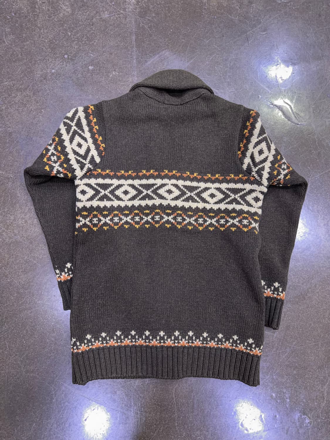 빈폴 숄카라 아즈텍 패턴 니트 헤비 울 가디건 100 상품이미지2