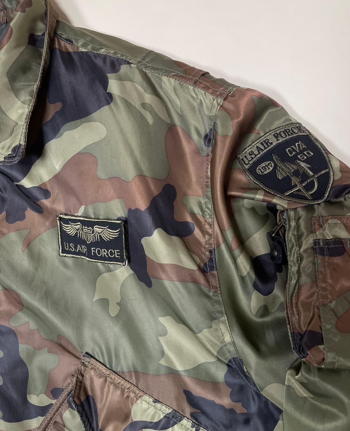 U.S. AIR FORCE 카모 플라쥬 항공 점퍼 XL 상품이미지4