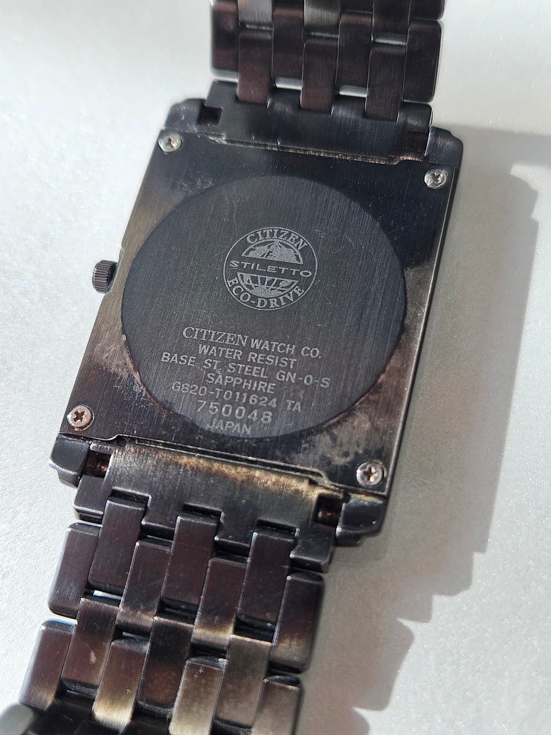 시티즌 에코드라이브 사각 블랙 메탈 시계 상품이미지8