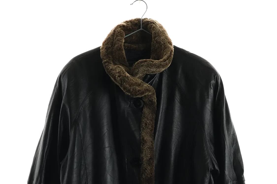 fur trimming leather jacket 상품이미지2