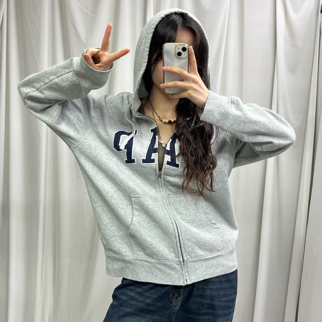 Gap gray hood zip-up  상품이미지2