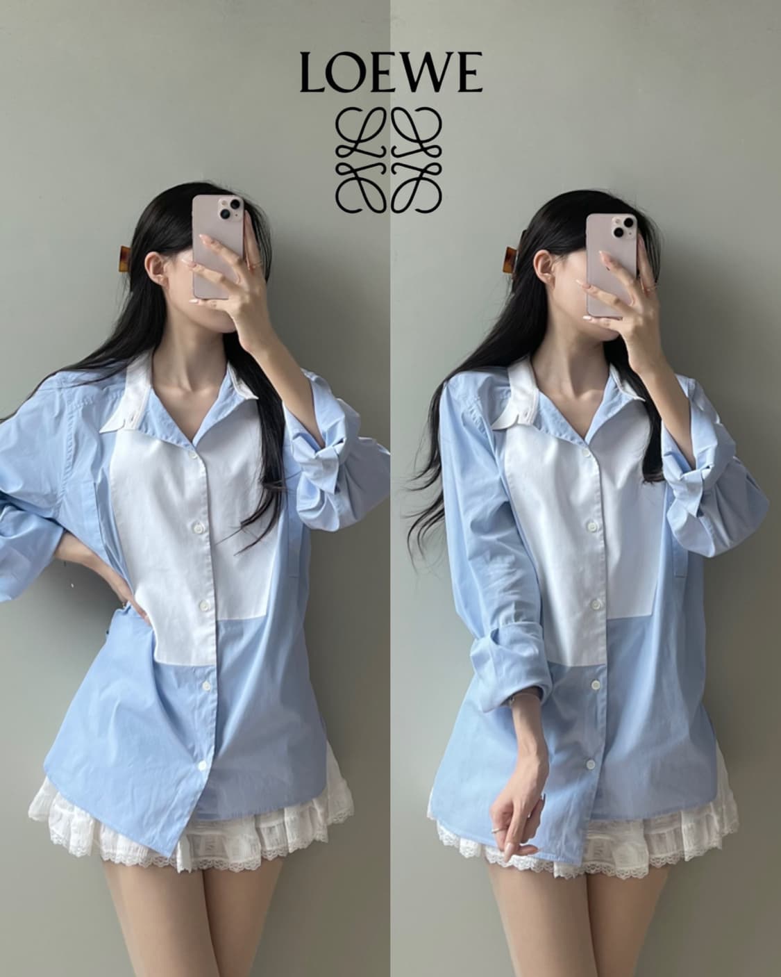 로에베 비대칭 셔츠 상품이미지1