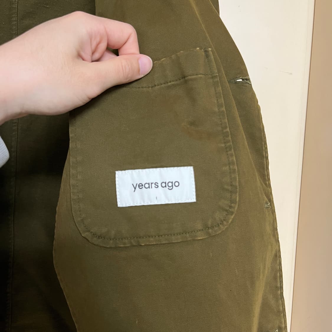 [1] 이얼즈어고 페이디드 몰스킨 스포츠 코트 더스티 카키 yearsag 상품이미지7