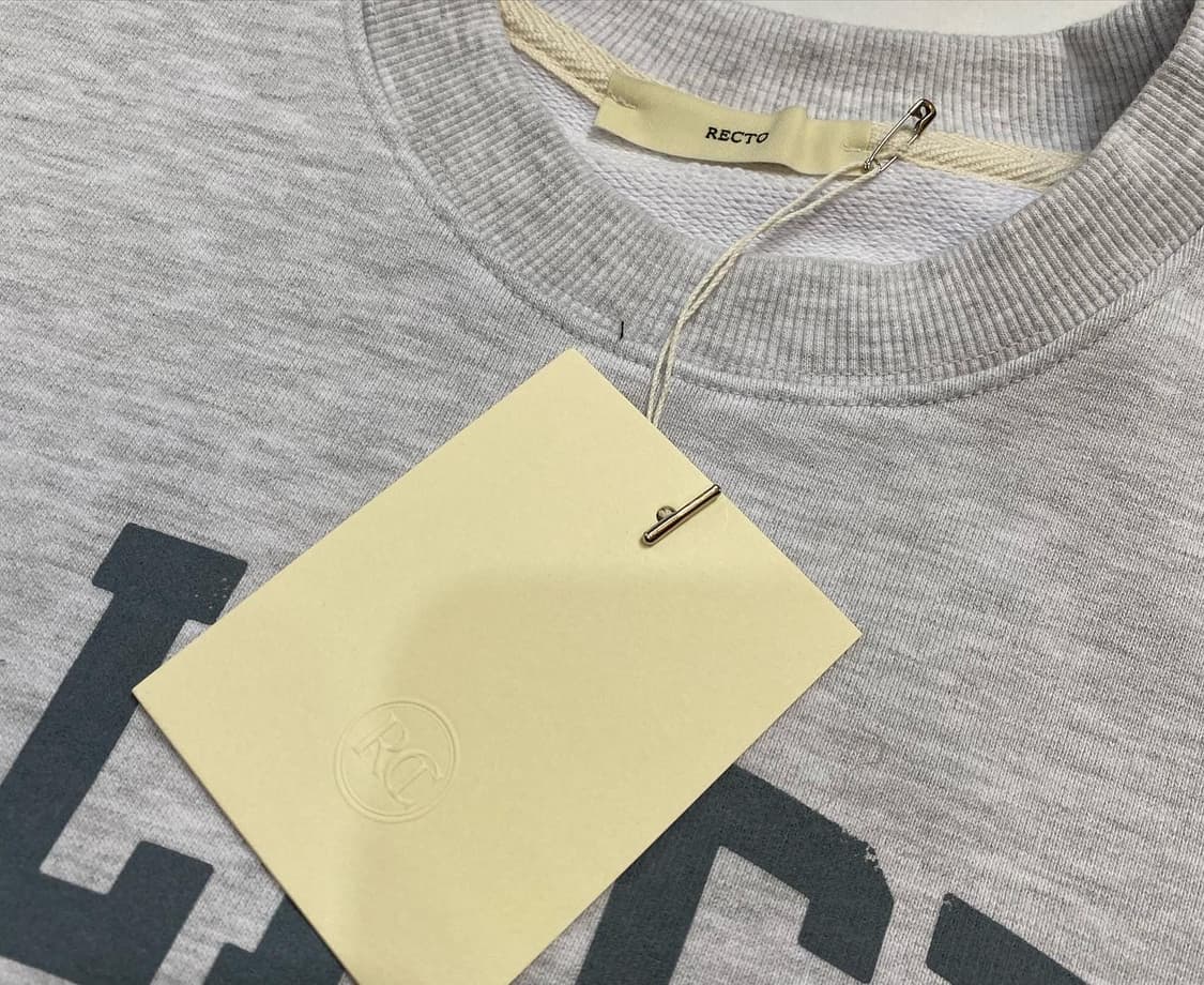 RECTO(렉토)LLEGE 로고 멜란지 그레이 스웻 상품이미지3