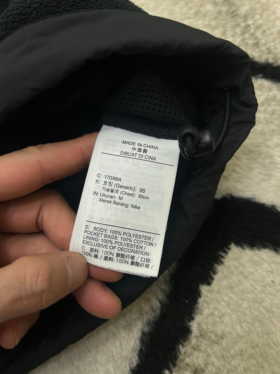 [M]나이키 빅로고 플리스 베스트/블랙 상품이미지5