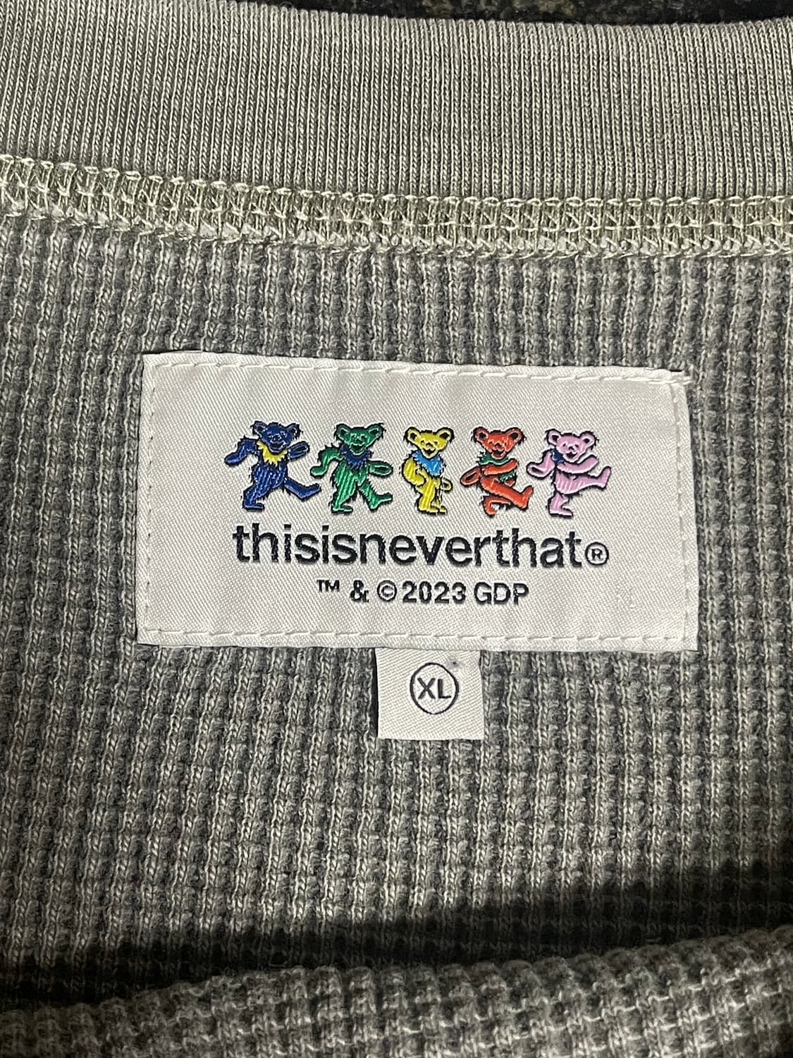 thisisneverthat x 그레이드풀데드베어 와플 롱 슬리브 xl 상품이미지3