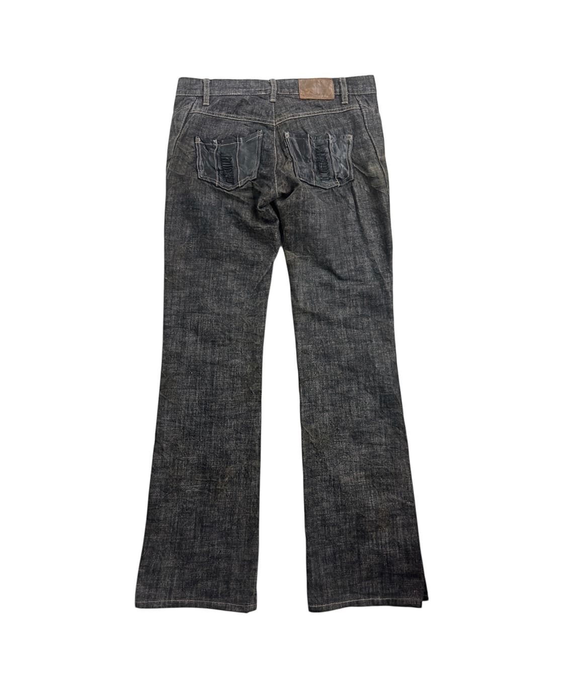 l7 real hip 레더 패치 플레어 데님 팬츠 상품이미지1