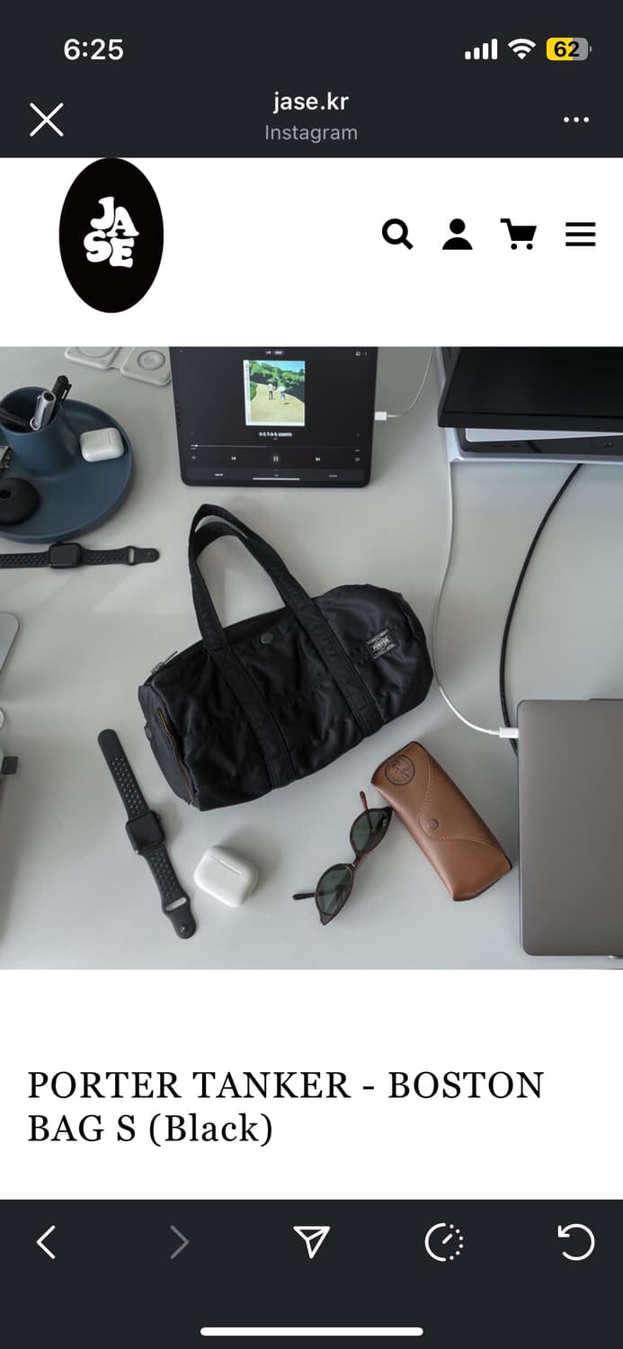 포터 탱커 보스턴백 S 블랙 상품이미지1