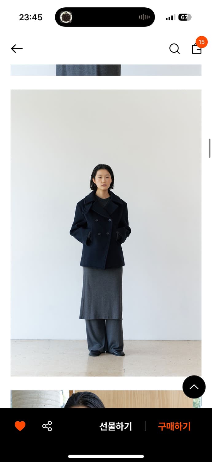 nod Cashmere Blend Peacoat 엔오디 피코트 상품이미지4