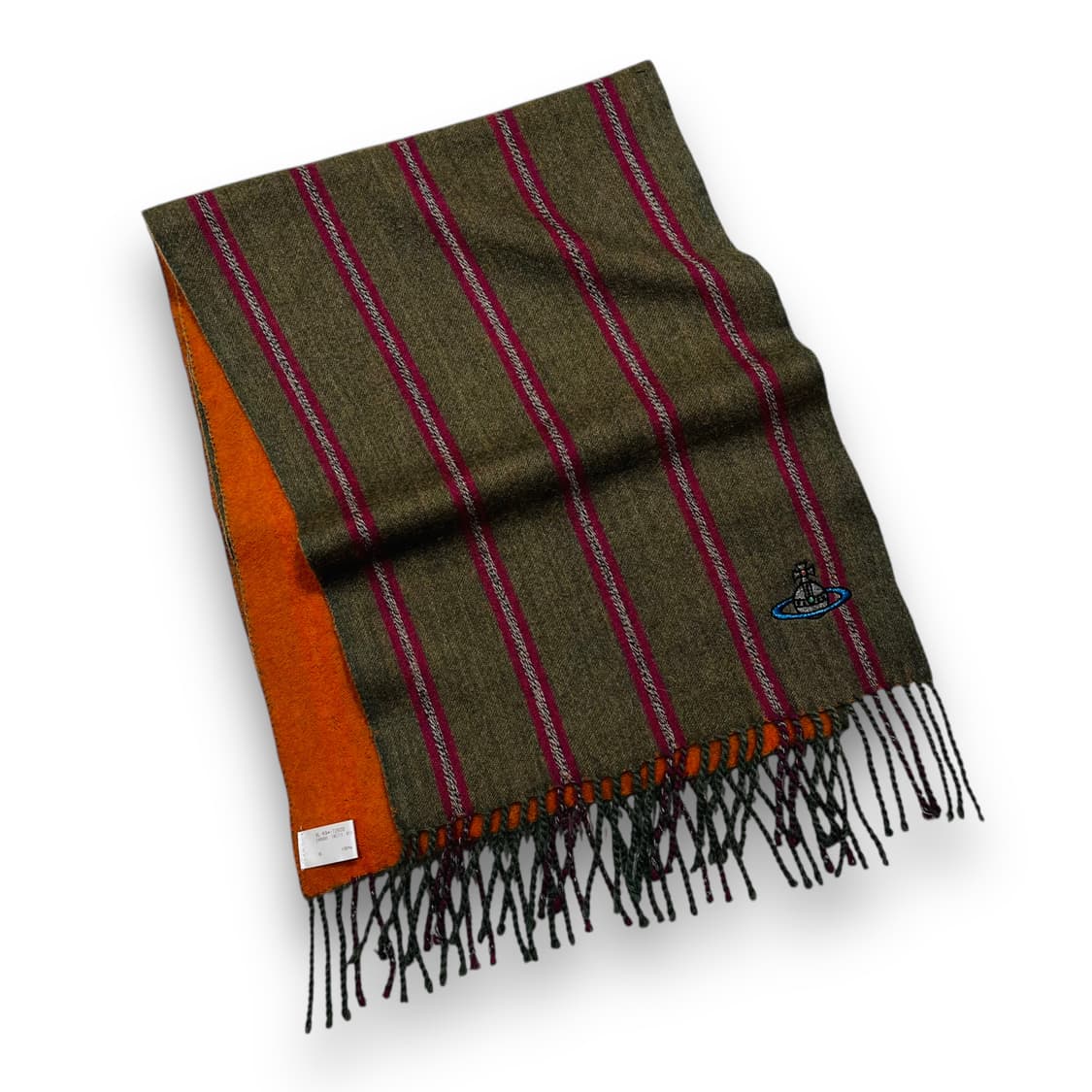 비비안 웨스트우드 ORB 스몰 로고 밤색 울 머플러 상품이미지1