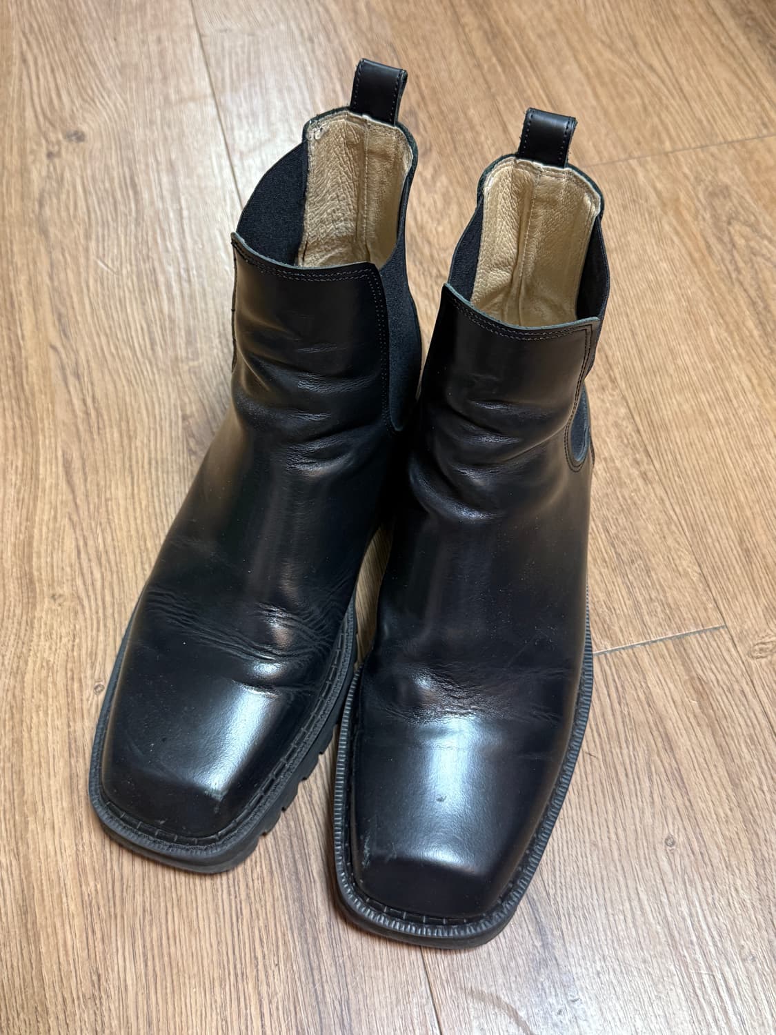 피렌체아뜨리에 스퀘어토 부츠 8701 블랙 FG 상품이미지2