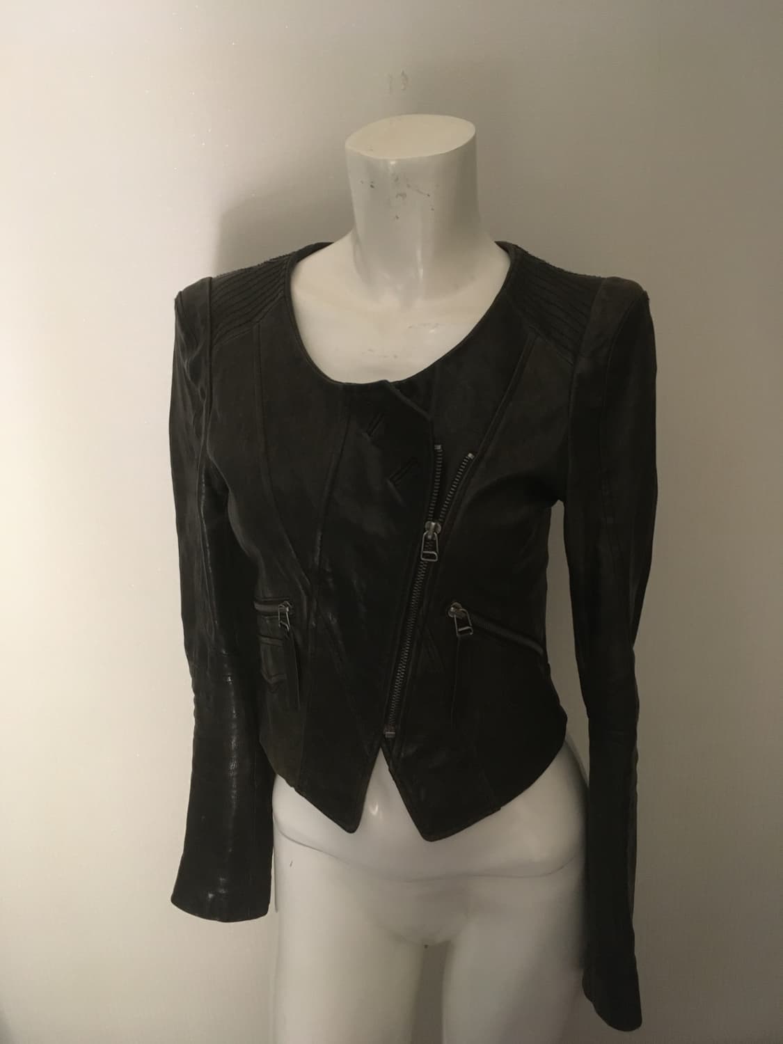 Black leather jacket 상품이미지2