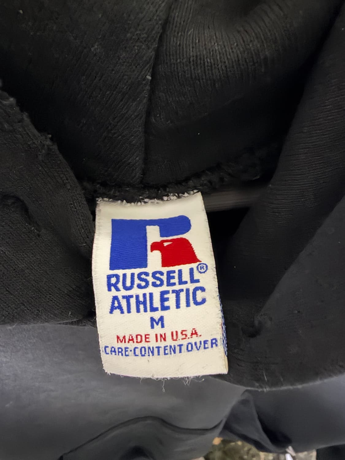 90's made in usa 러셀 후드 블랙 m 상품이미지3