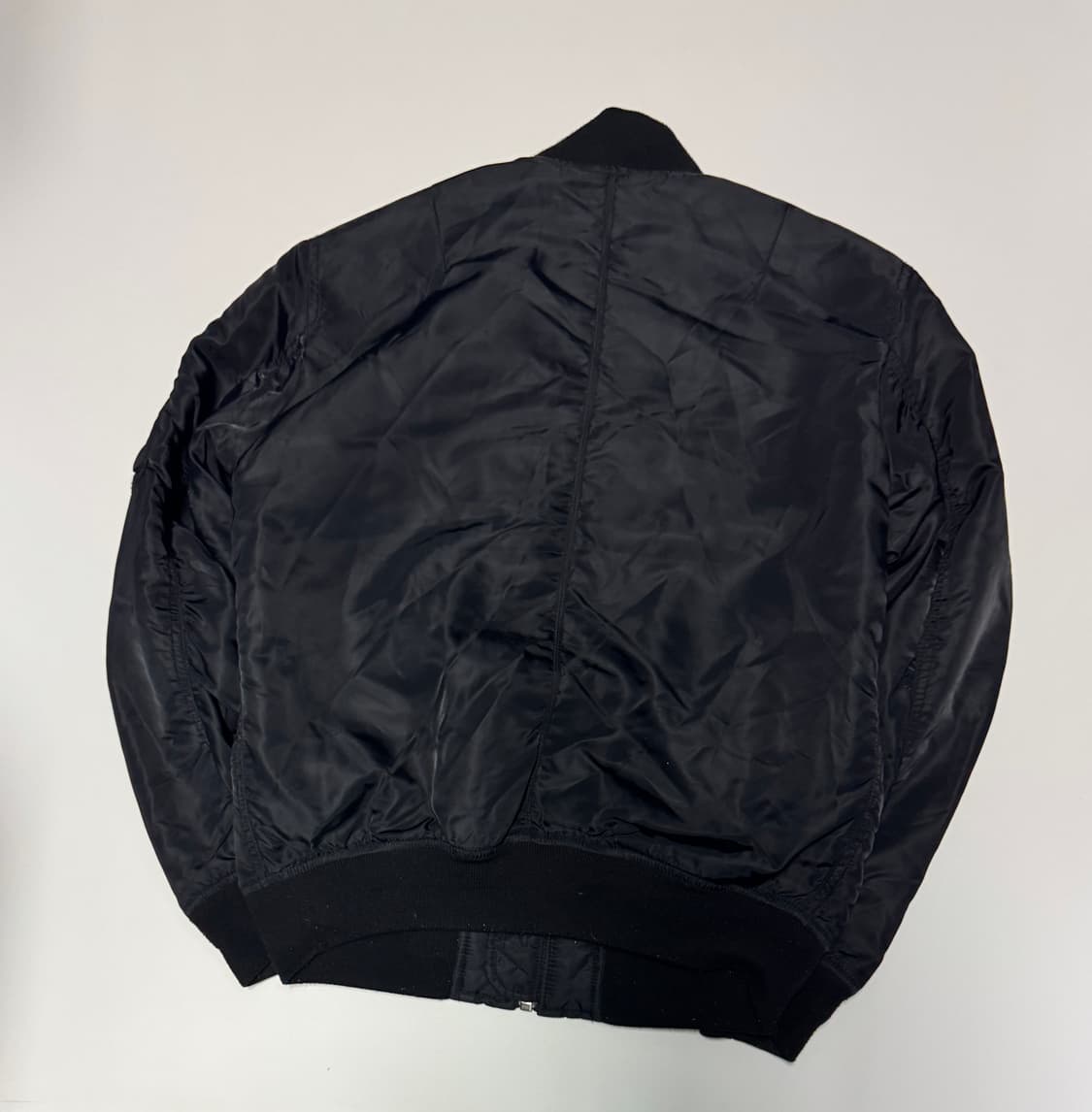 스파오 Spao ma-1 암 포켓 항공점퍼 L 블랙 블루종 상품이미지2