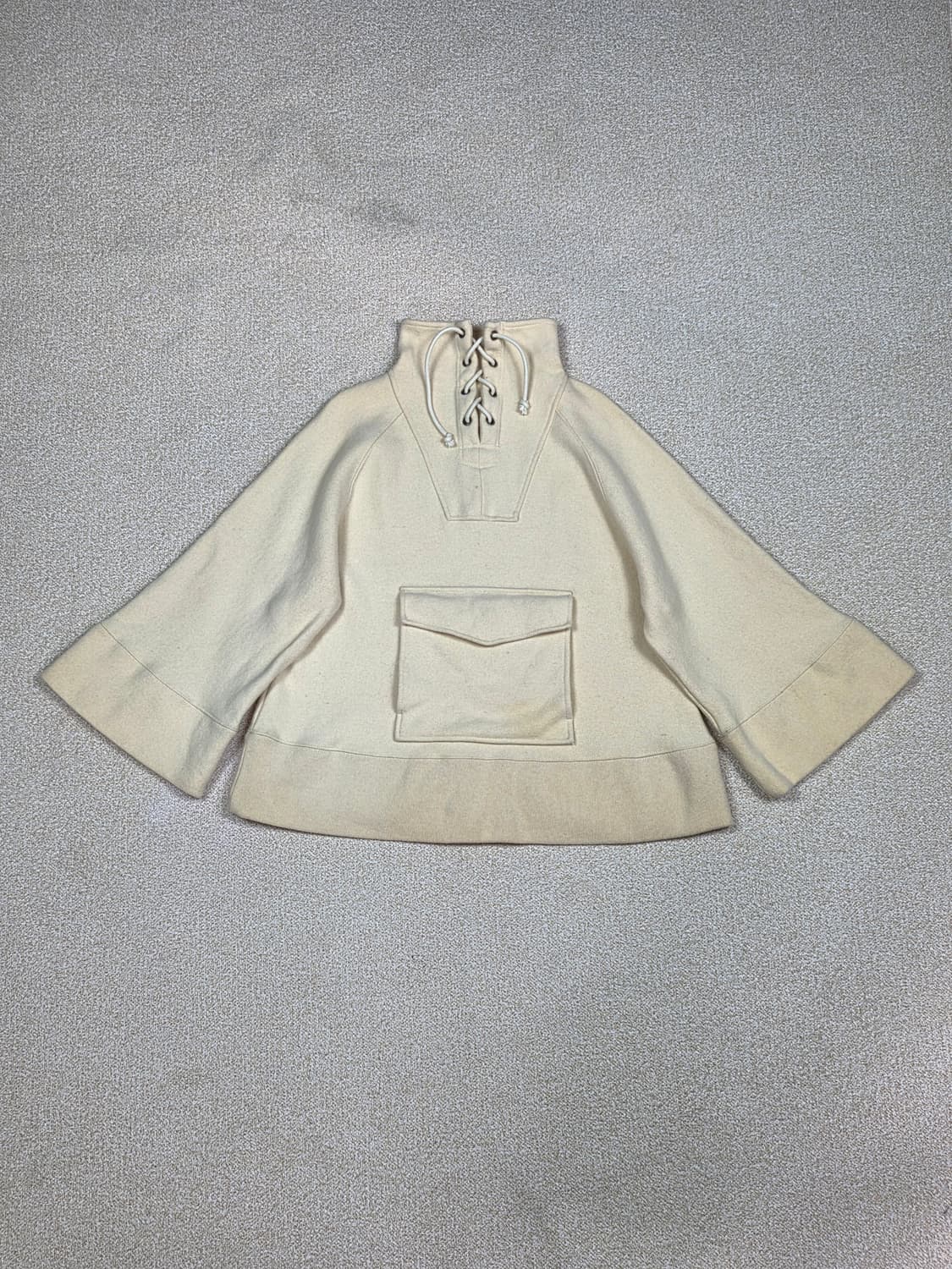 [랄프 로렌] 울 앙고라 혼방 레이스업 폰초 니트 탑 | A00174 상품이미지1