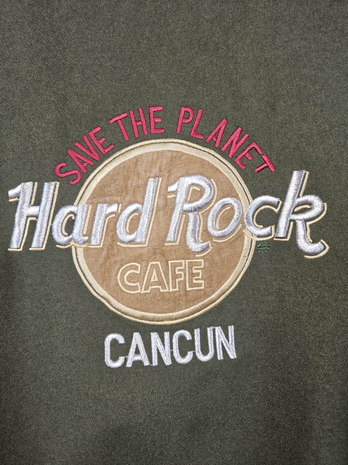 90's 하드락카페 칸쿤 배색 바시티 자켓 ( L ) / 10100 상품이미지10