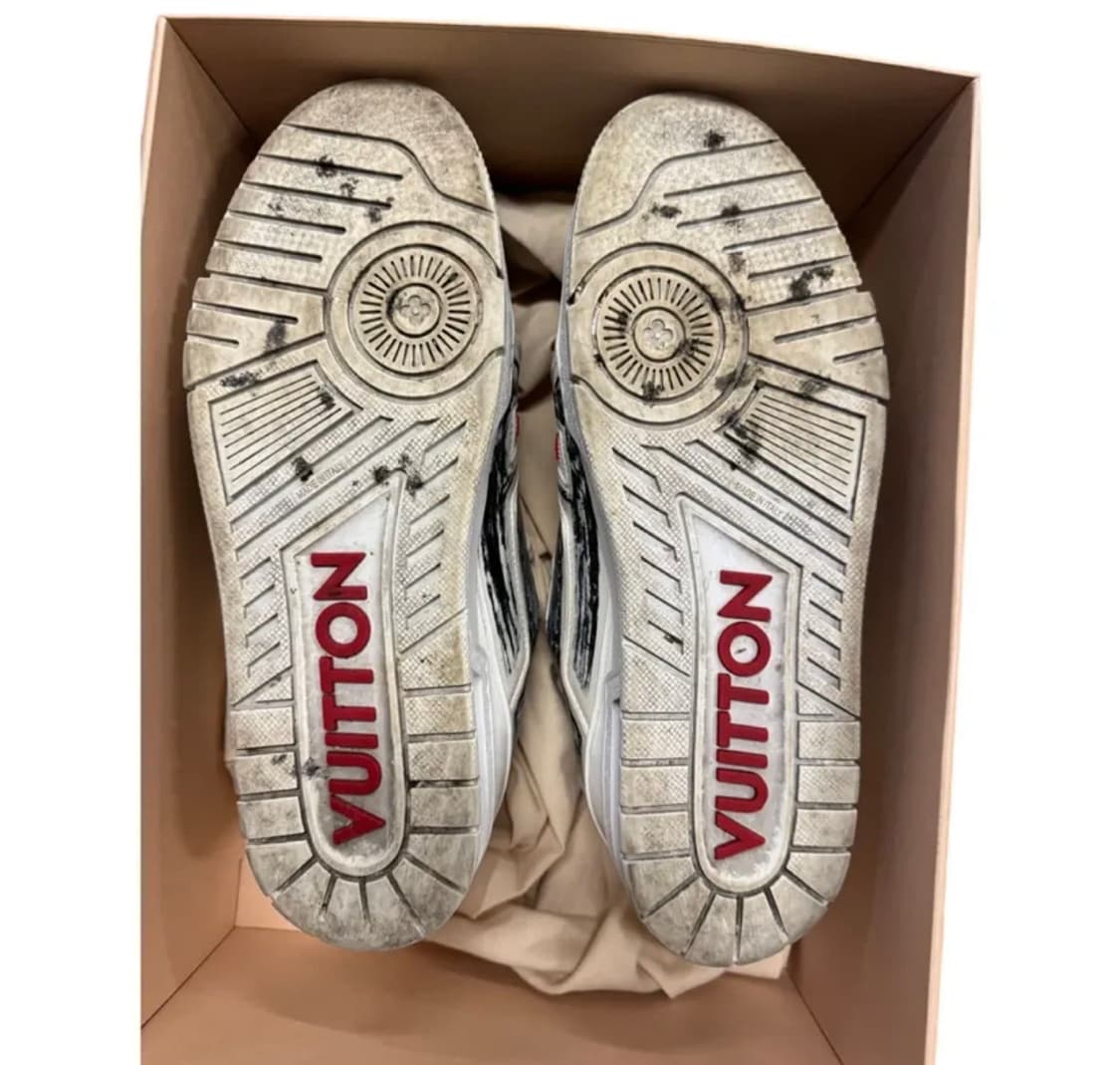 [정품] 루이비통 LV 트레이너 로우 스니커즈 화이트 투톤 스니커즈 상품이미지3